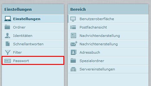 Schulung WebMail Passwort ändern 02