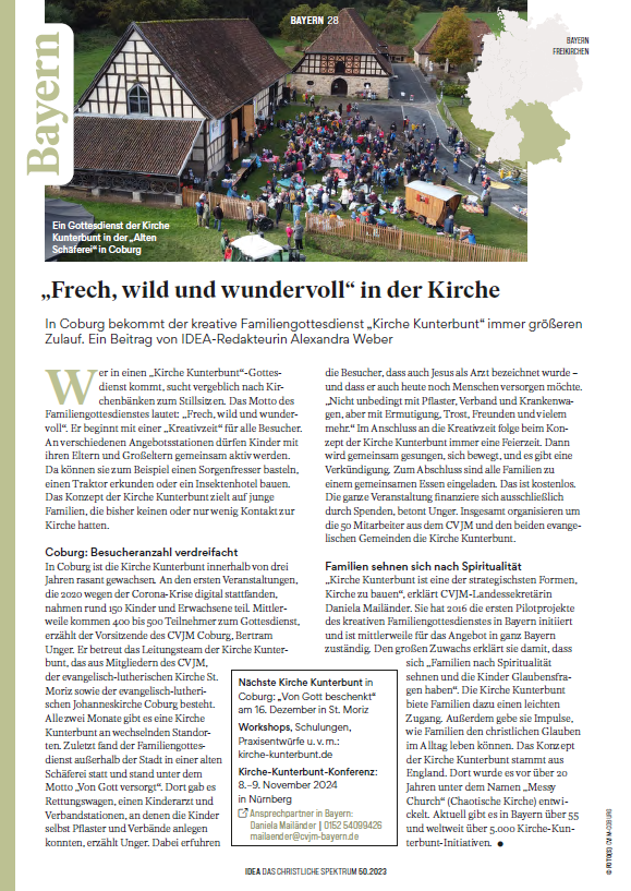 Artikel IDEA Kirche Kunterbunt 