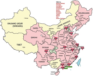 Übersicht über alle YMCA in China