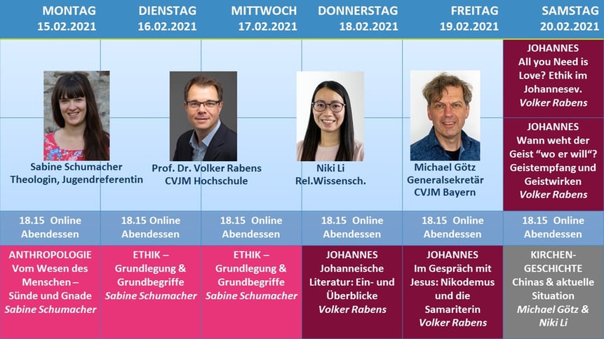 Programm theoBasis PLUS Faschingswoche 2021